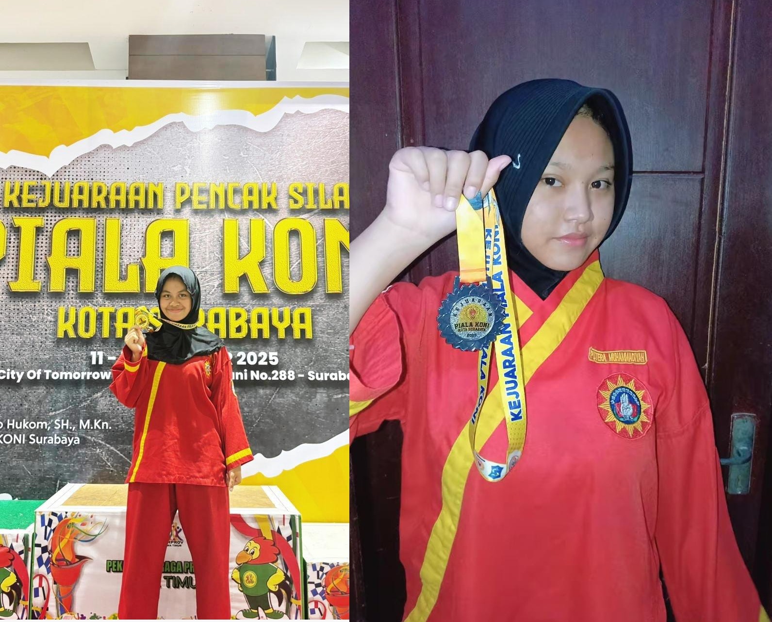 Dua Siswi SMP Muhammadiyah 15 Surabaya Torehkan Prestasi di Piala KONI Prestasi Remaja 2025